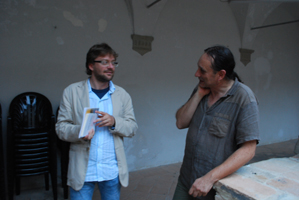 Brgermeister von Arcevia mit dem Kurator der ARTCEVIA Massimo Nicotra