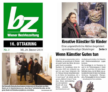 Bezirksblatt ART 4 A GOOD CAUSE Auktion 20.2.2010