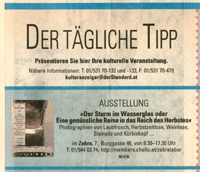 Ausstellung: Der Sturm im Wasserglas