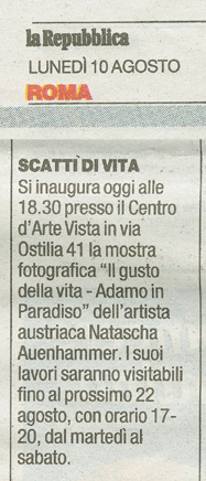 La Repubblica 10.8.2009
